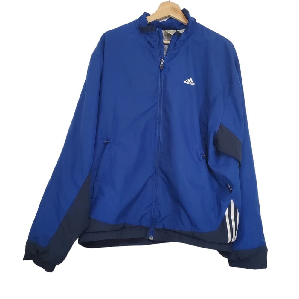 Adidas | Y2K Era Early 2000s Oversized Zip Up Climaproof Windbreaker Jacket